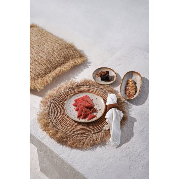 LINA - Assiette ovale L16cm – Beige – Lot de 6 – Image 2