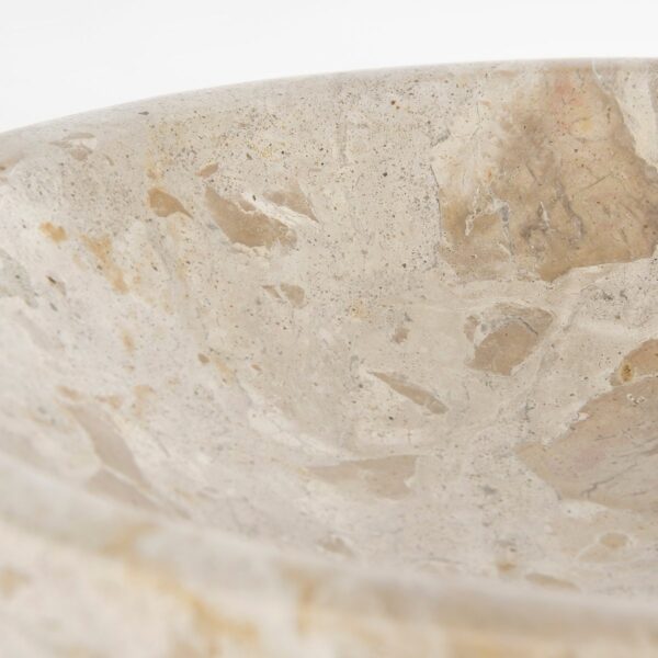 LARA – Grand bol sur pied – Marbre beige Ø25cm – Image 3