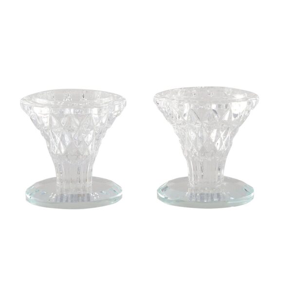 Bougeoir en cristal - Lot de 2