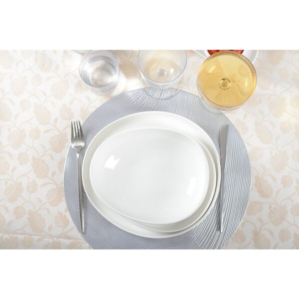 LUCA – Assiette plate Ø21cm – Blanche – Image 2