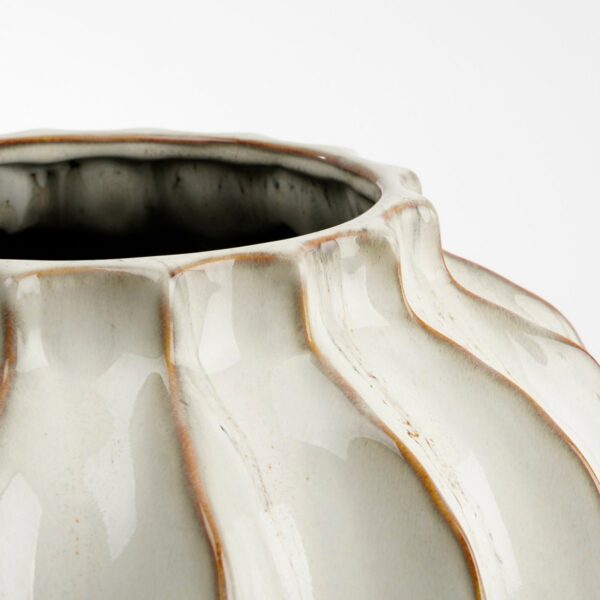 LANTO - Vase en céramique - Blanc Cassé - D33cm – Image 3