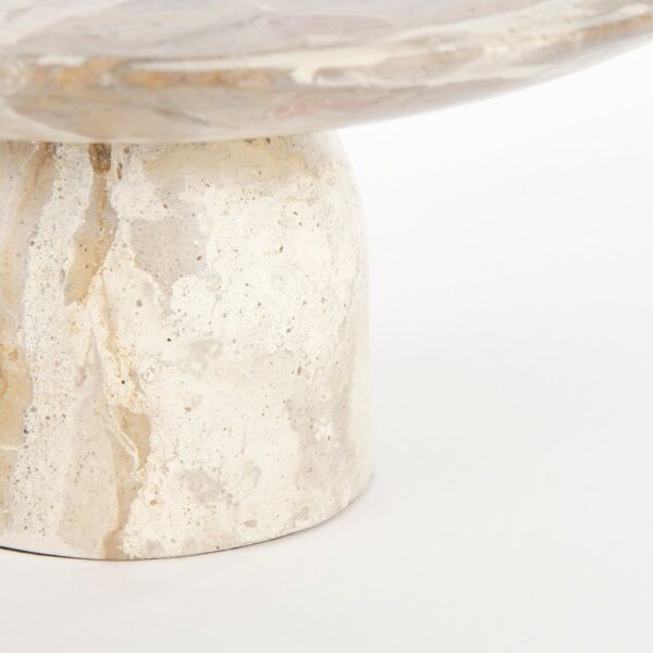 LARA – Présentoir à gâteaux – Marbre beige Ø25cm – Image 3
