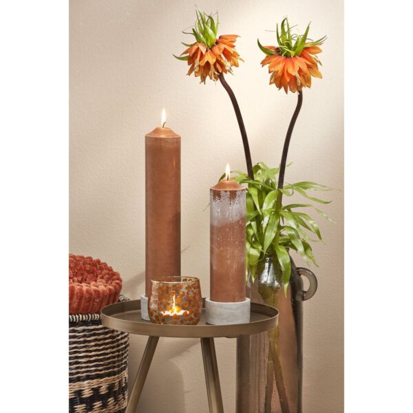 PUCI – Bougie - H25 x Ø7 cm - Marron clair – Image 2