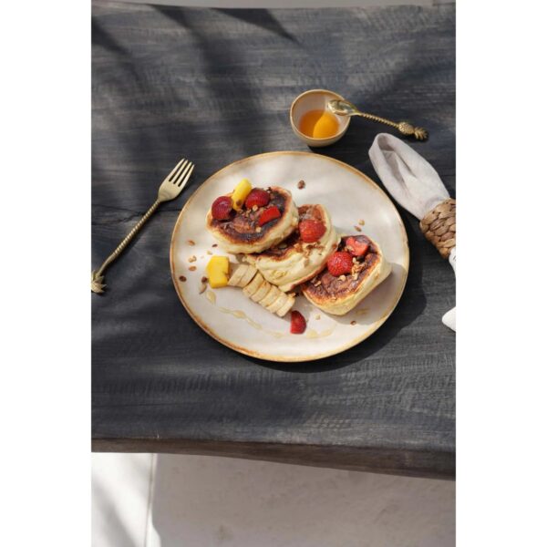 LINA - Assiette plate Ø22cm – Beige – Lot de 6 – Image 2