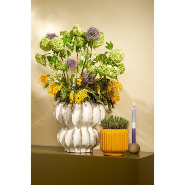 LANTO - Vase en céramique - Blanc Cassé - D33cm – Image 7
