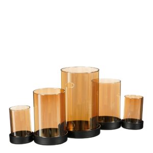 MULT - Bougeoir en lot de 5 - Marron & noir