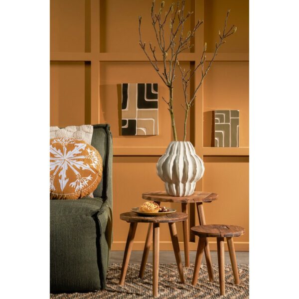LANTO - Vase en céramique - Blanc Cassé - D25cm – Image 6