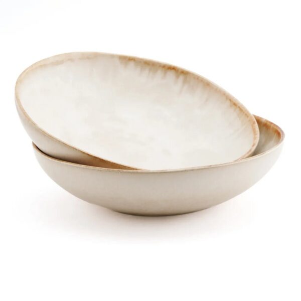 LINA - Assiette creuse Ø22cm – Beige – Lot de 4 – Image 5