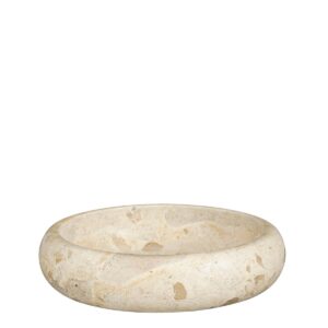 LARA – Grand vide poche – Marbre beige Ø25cm