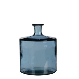 FARMEN - Vase Bouteille en verre recyclé - Bleu