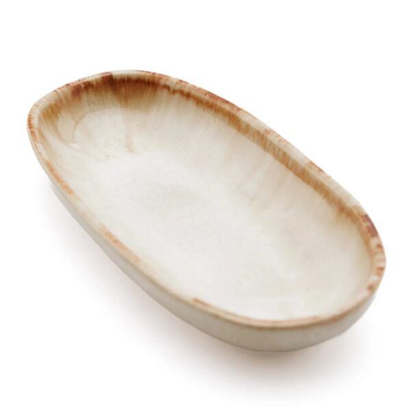 LINA - Assiette ovale L16cm – Beige – Lot de 6 – Image 5