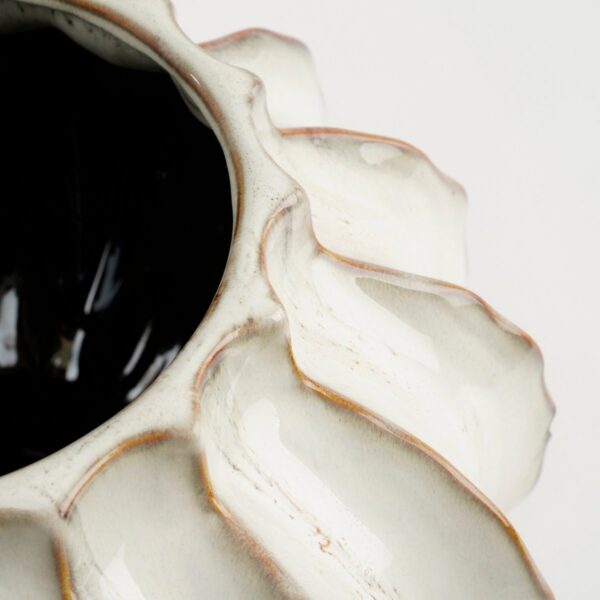 LANTO - Vase en céramique - Blanc Cassé - D33cm – Image 6
