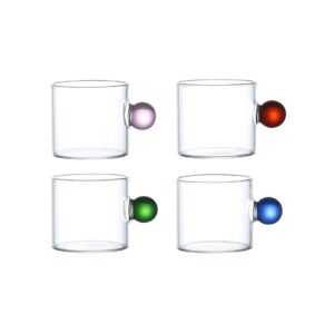 AFI - Lot de 4 tasses à café colorées - 100ML