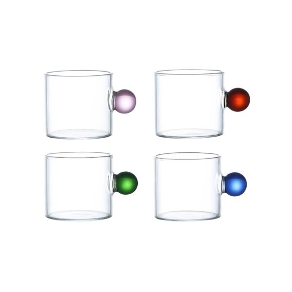 AFI - Lot de 4 tasses à café colorées - 100ML