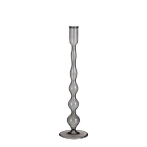 BELQ - Bougeoir en verre fumé