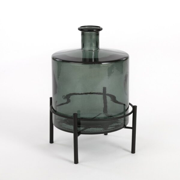 FARMEN - Vase Bouteille en verre recyclé - Vert – Image 4