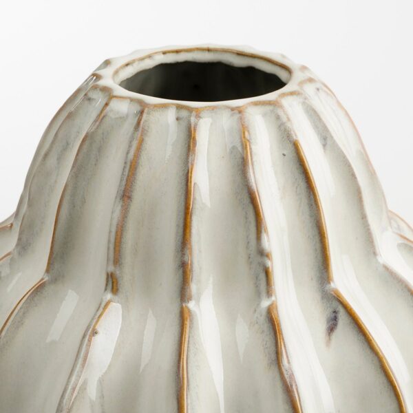 LANTO - Vase en céramique - Blanc Cassé - D25cm – Image 3