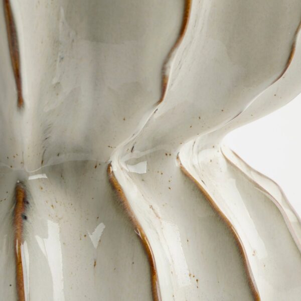 LANTO - Vase en céramique - Blanc Cassé - D33cm – Image 4
