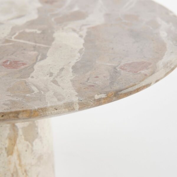 LARA – Présentoir à gâteaux – Marbre beige Ø25cm – Image 2
