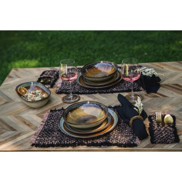 IBIZA – Set de Table – Beige & noir – Lot de 4 – Image 7